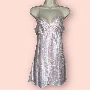 CAROLE HOCHMAN POLK-A-DOT SLIP DRESS
